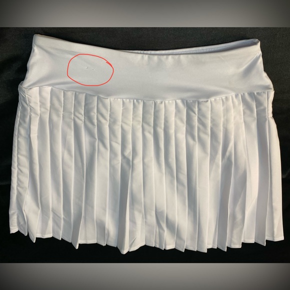Vital Life Pleated Skirt W/Pockets White Size Small Flaw from Shown In Photo New - Picture 15 of 15